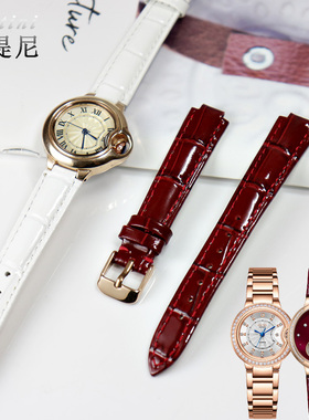 真皮表带适配geya格雅手表女款热气球G76085  8237L  8235L  8232