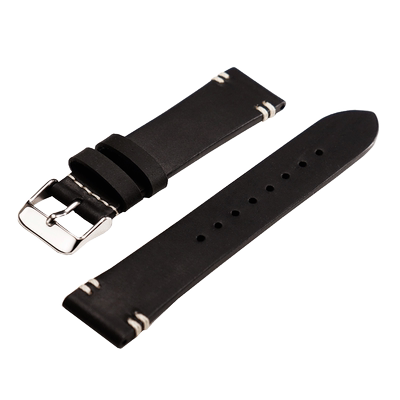 复古手工疯马皮表带雪铁纳