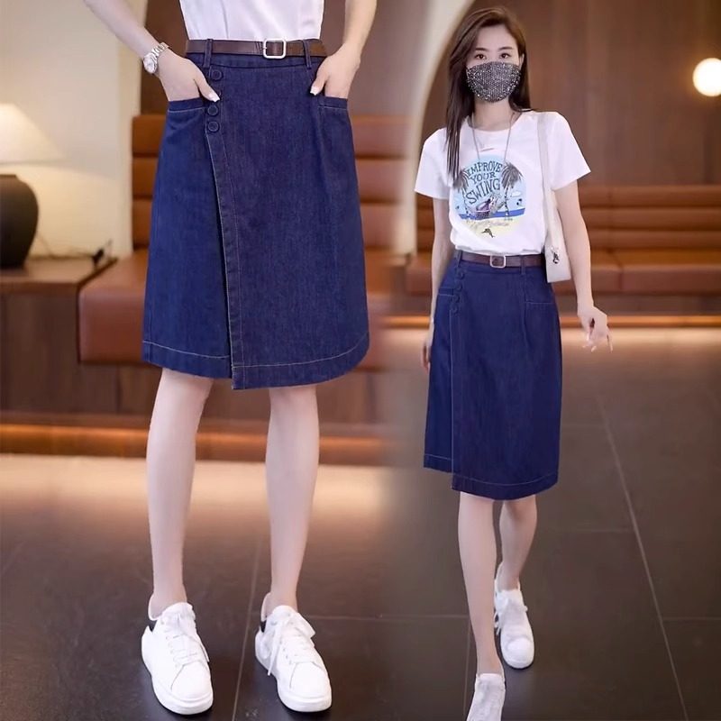 夏季薄款五分牛仔裙裤女2025新款深蓝色高腰显瘦A字小个子阔腿裤,女装/女士精品,半身裙,淘宝优惠券,粉丝福利购,淘宝优惠卷