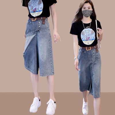 裙裤七分裤2024夏装新款