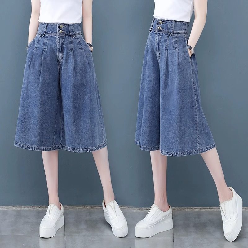 七分牛仔裤女夏季薄款2025年新款高腰直筒阔腿六分小个子休闲中裤,女装/女士精品,牛仔裤,淘宝优惠券,粉丝福利购,淘宝优惠卷