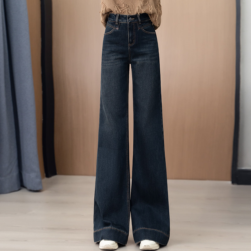 复古阔腿牛仔裤女2025春秋冬新款显瘦梨型身材宽松大长腿拖地裤,女装/女士精品,牛仔裤,淘宝优惠券,粉丝福利购,淘宝优惠卷