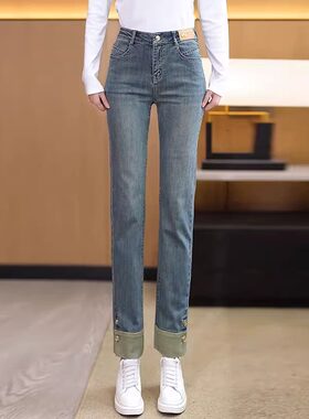烟管牛仔裤子女2024新款爆款
