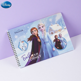 冰雪奇缘画画本A4加厚艾莎素描本美术生速写纸空白爱莎公主图画本