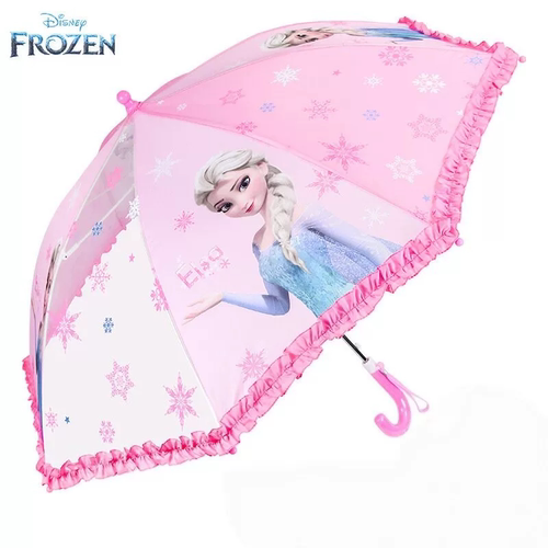 艾莎公主儿童睛雨伞冰雪奇缘宝宝遮阳伞中小学生长柄睛雨伞半自动