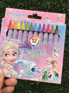 艾莎公主油画棒12色冰雪奇缘小蜡笔幼儿园小礼品绘画涂鸦Elsa彩笔
