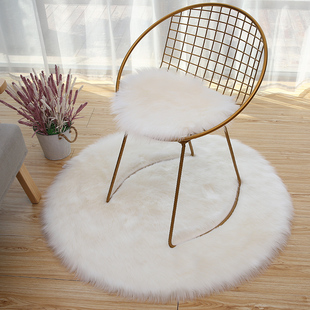 卧室地毯白色毛毛装饰毯长毛地毯毛毛垫子梳妆台毛毯ins风网红垫
