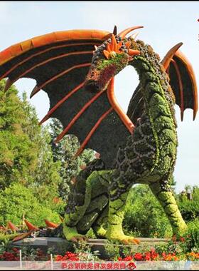 仿真绿雕定制异形绿植雕塑铁艺造型草皮雕塑春节花坛绿化美陈装饰