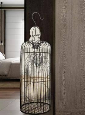 现代铁艺金属鸟笼装饰品别墅样板房酒店会所玄关室内室外艺术摆件
