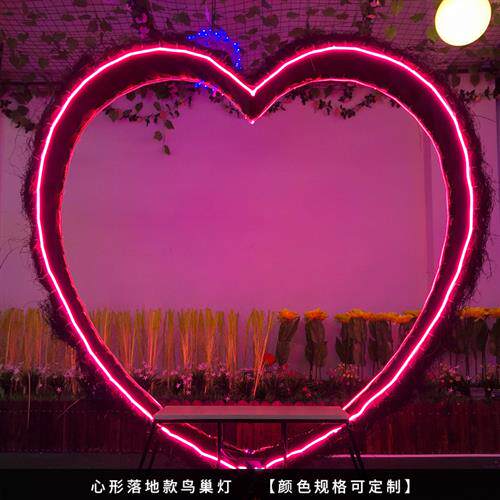 网红鸟巢灯创意拍照打卡景区婚纱拍摄道具户外吊床吊椅巴厘岛