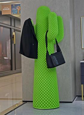 网红仙人掌大摆件玻璃钢雕塑衣帽架客厅服装店铺商场美陈轻奢装饰