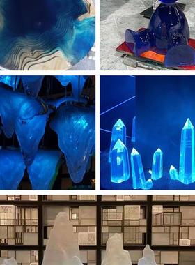 玻璃钢卡通雕塑定制厂家电镀太空人艺术装置大型水滴水花摆件定做