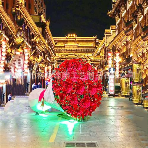 网红花束绿雕仿真植物大型仿真景观动物绿雕稻草工艺户外绿雕摆件