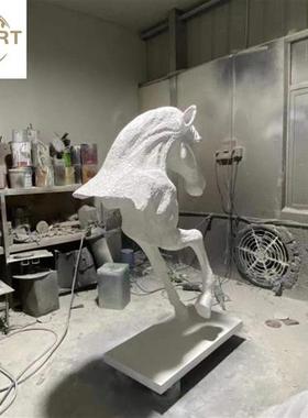 马头抽象酒店大堂大型落地雕塑售楼处大厅装饰品玻璃钢工艺品摆设