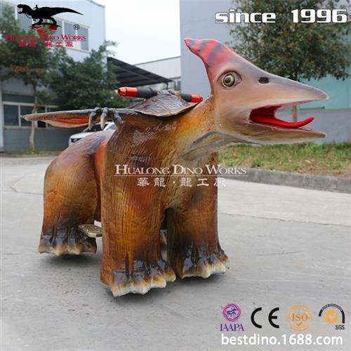 广场商场公园扫码投币儿童乘骑恐龙电动小车仿真翼龙电瓶跑跑车.