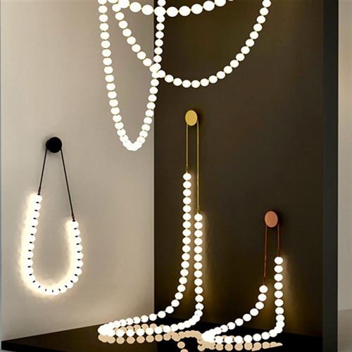 佛珠吊灯客厅餐厅复式楼梯灯工程灯具沙盘别墅大气装饰珍珠项链灯