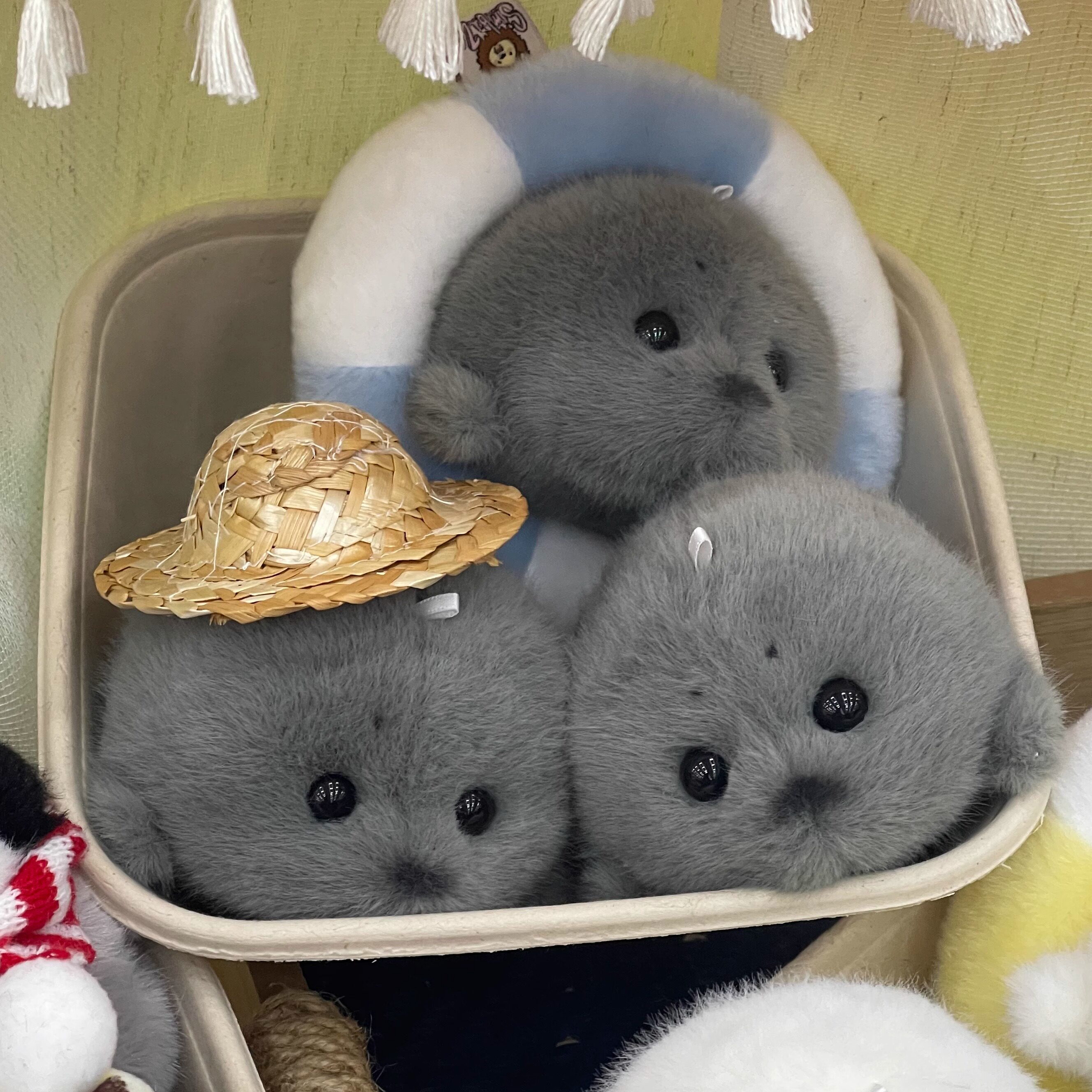 Gray Seal Plush Toy Handmade Genuine Seal Pendant - Product image 2