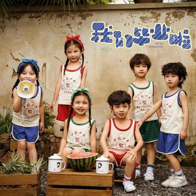 幼儿园六一毕业儿童表演少年服装80复古年代怀旧爱国演出服