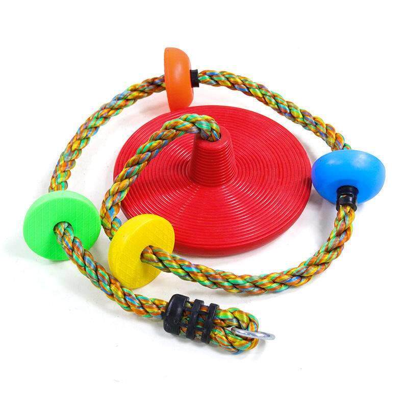 儿童大圆盘树童绳攀爬岩树秋千儿吊绳秋千底大圆盘部见描述秋千平