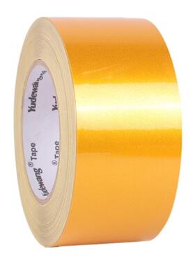 黑黄色反光膜警示胶带护栏安全标识贴纸红白地标贴条防水耐磨