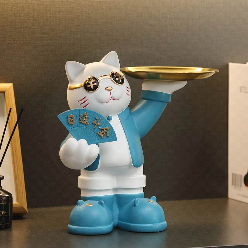 招财猫发财大型落地摆件公司前台客厅高档店铺门口装饰品开业礼物
