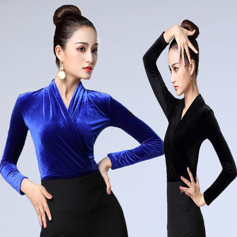 形体礼仪训练服女连体暗扣长袖