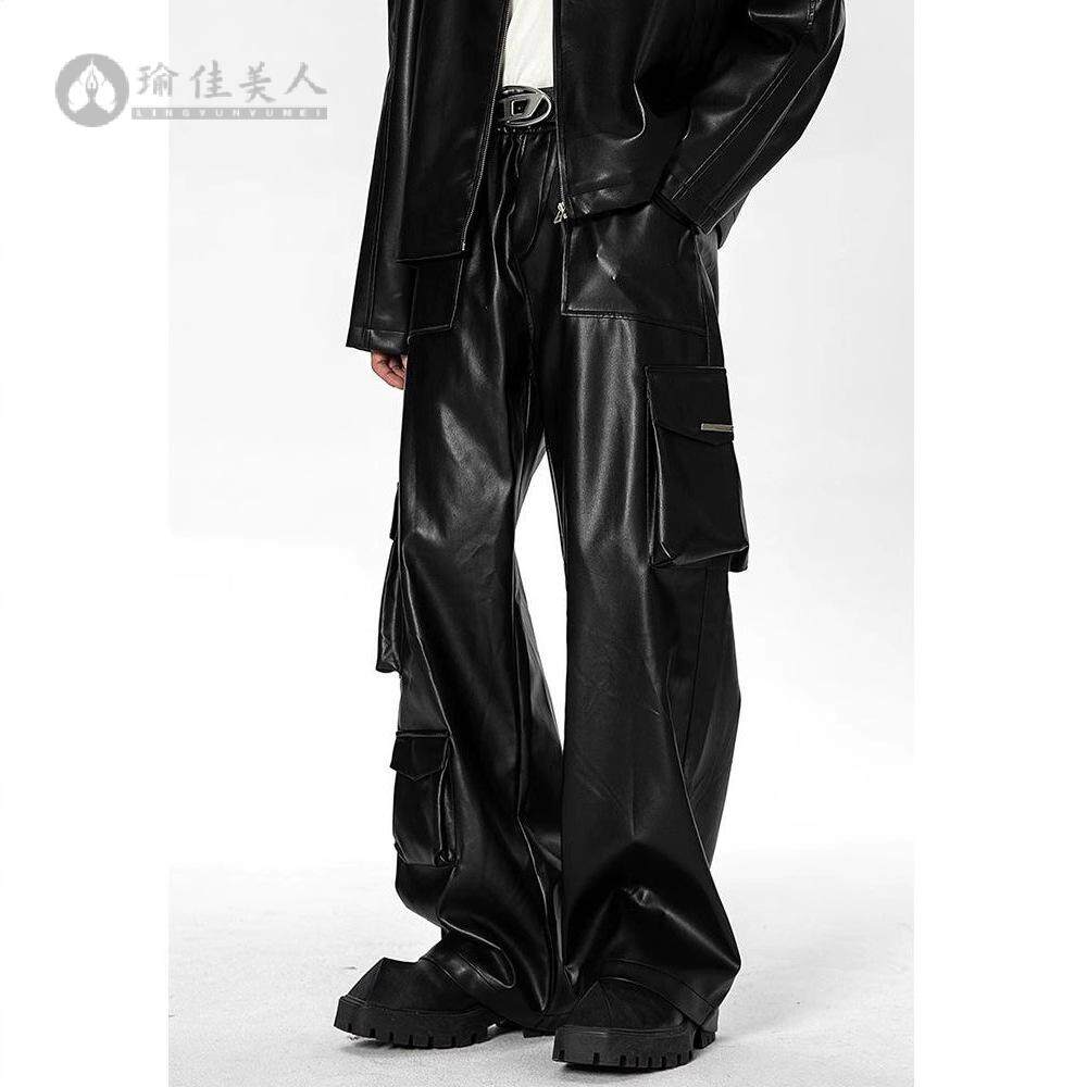 美式嘻哈朋克风男皮裤|西海岸