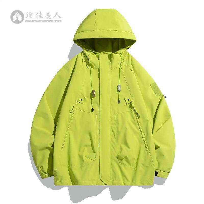 户外运动冲锋衣男女情侣外套单层防水防风休闲夹克潮流徒步服