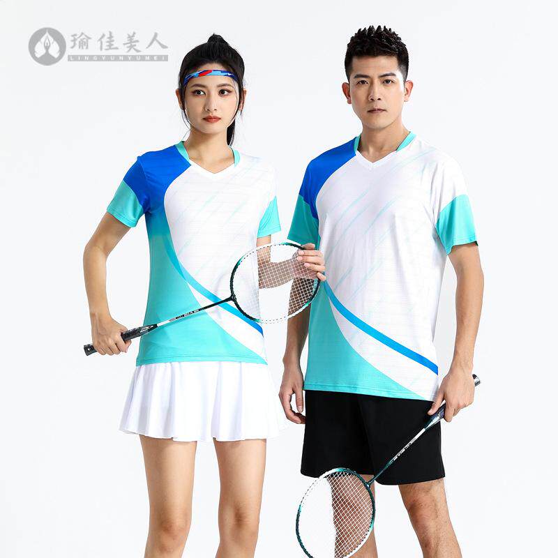 2025新款羽毛球服短袖男女款套装运动速干透气团购印字气排球乒乓