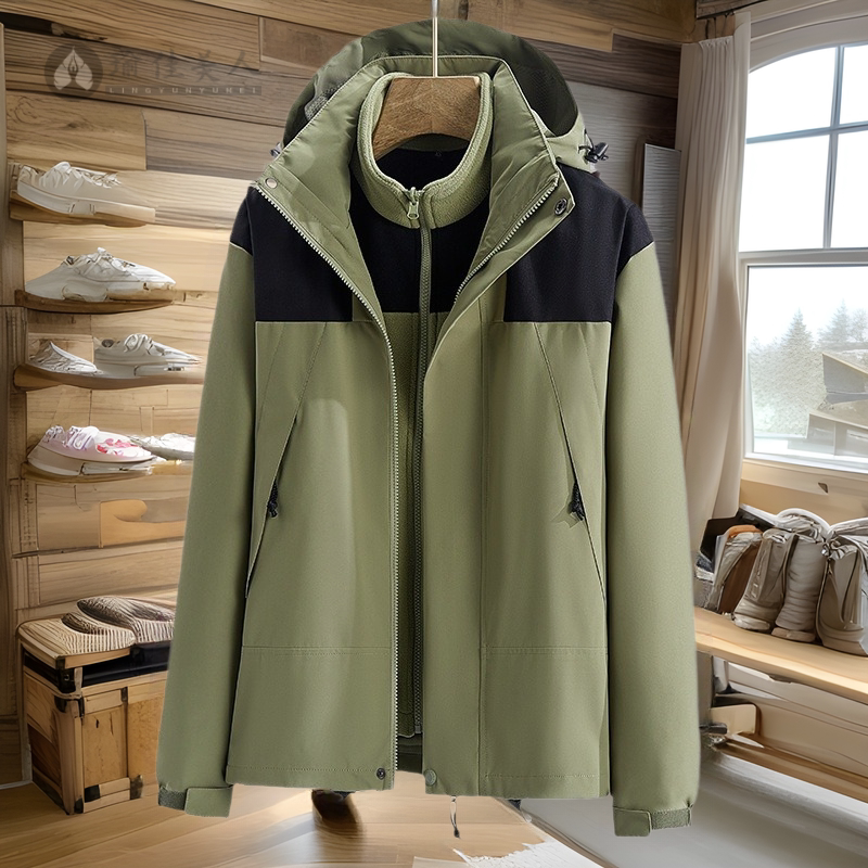 冲锋衣女款防风防泼水保暖三合一登山服两件套男户外潮流户外