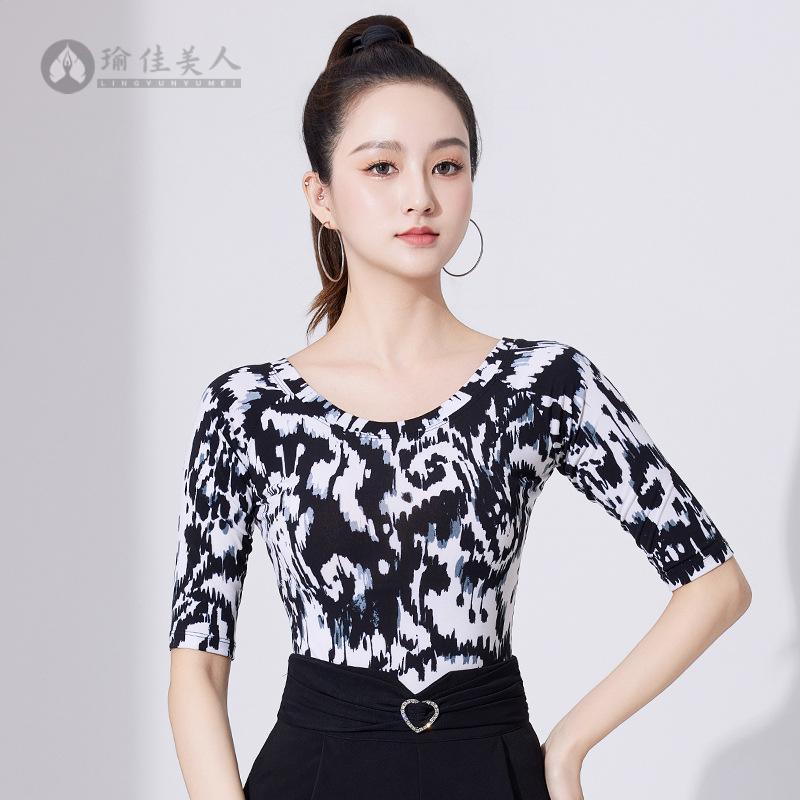 新款修身女士拉丁舞上衣摩登舞服