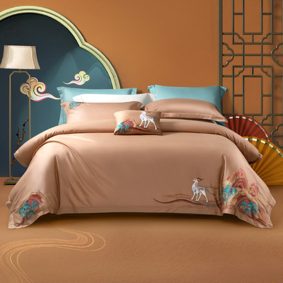 富安娜100支四件套长绒棉床单