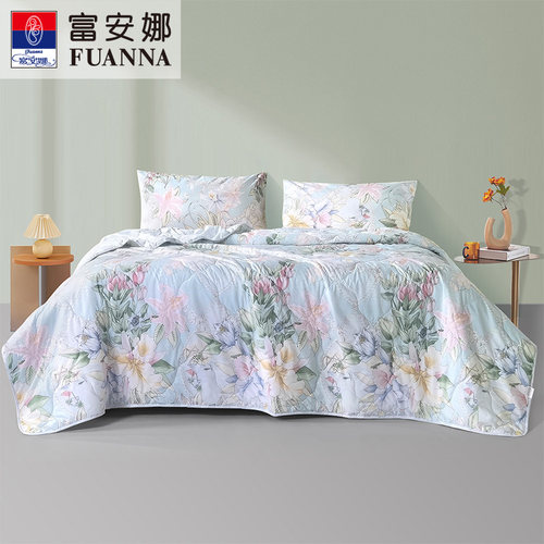 富安娜夏天空调被可水洗全涤磨毛