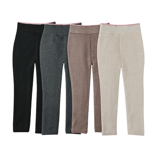 女童打底裤加绒加厚儿童秋冬季女孩一体绒外穿洋气不连袜九分裤子