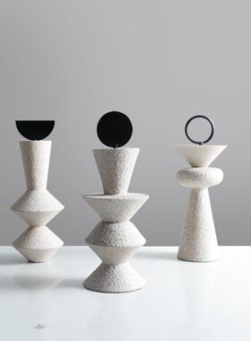 现代简单的创意砂岩饰品树脂可访问的豪华模型房台面软装饰家居客