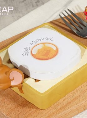 Soap Studio猫和老鼠杰瑞鸡蛋吐司便利贴潮玩手办玩具桌面摆件