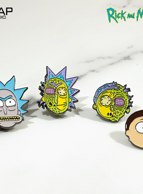 SoapStudio瑞克和莫蒂Rick and Morty合金徽章AB款潮玩周边
