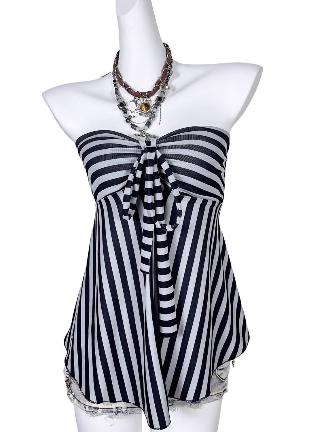 千禧辣妹风斑马条纹印花挂脖吊带背心女夏季修身显瘦v领亚文化,模玩/动漫/周边/娃圈三坑/桌游,Cosplay女装/cos女装,淘宝优惠券,粉丝福利购,淘宝优惠卷