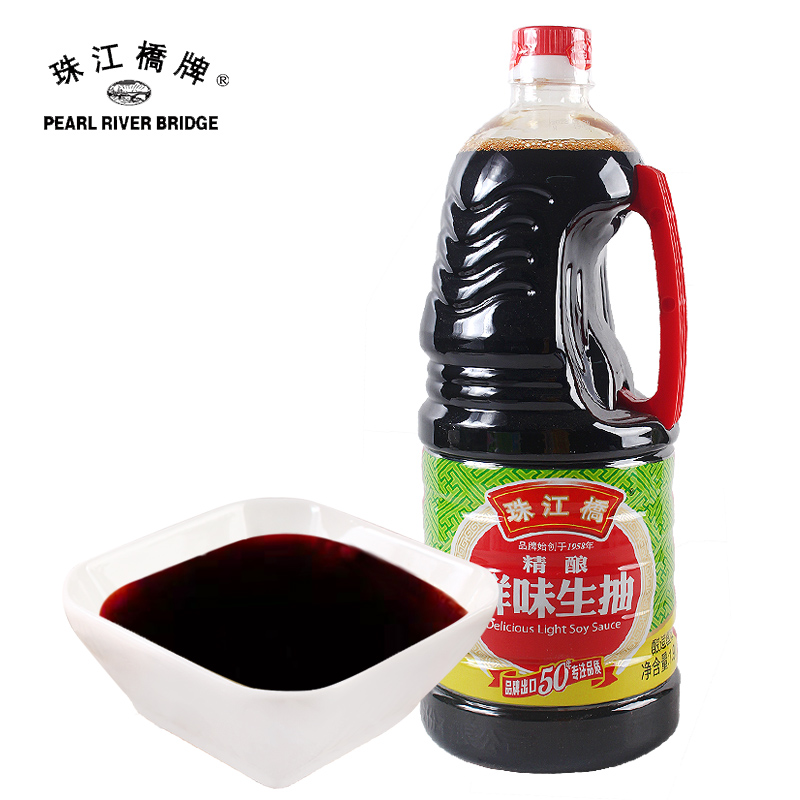 珠江桥牌精酿鲜味生抽1.9L大桶装