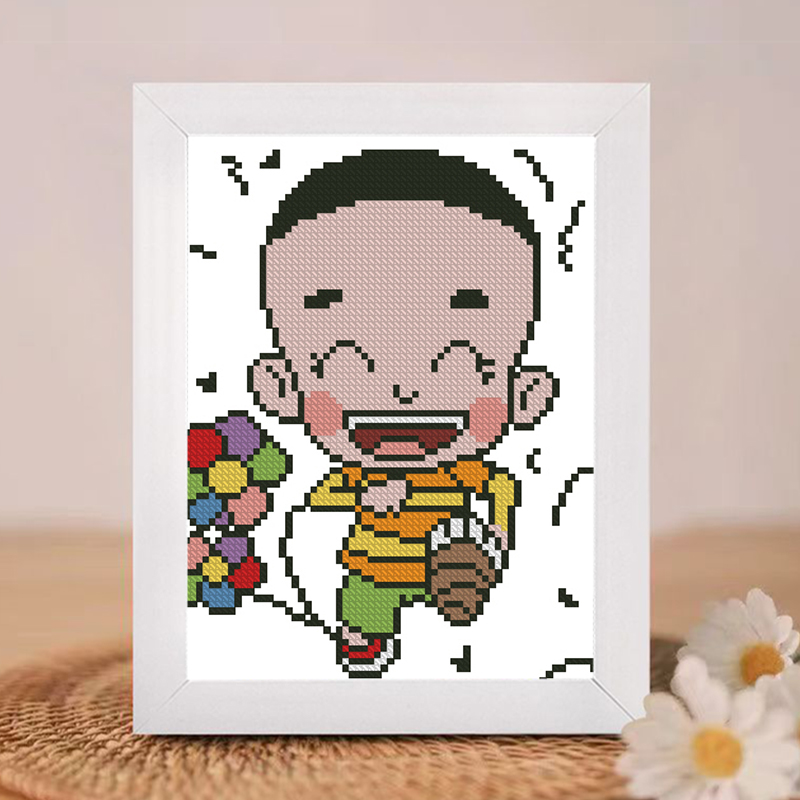 大头儿子十字绣摆件卡通动漫diy孩子房钻石画自绣2025材料包初学