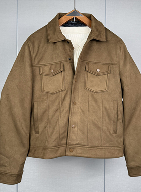 柜699！25秋季新品男装 反绒皮效果修身直筒夹克外套 8281288 704