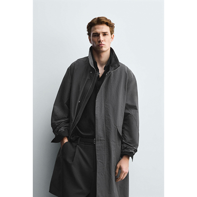ZA 2025 秋季新品 男装 宽松轻薄科技面料派克外套 8281145 801