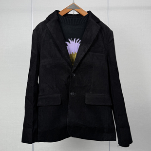 新款 年冬季 男装 休闲百搭黑色灯芯绒西装 5937485 柜599 外套 2025