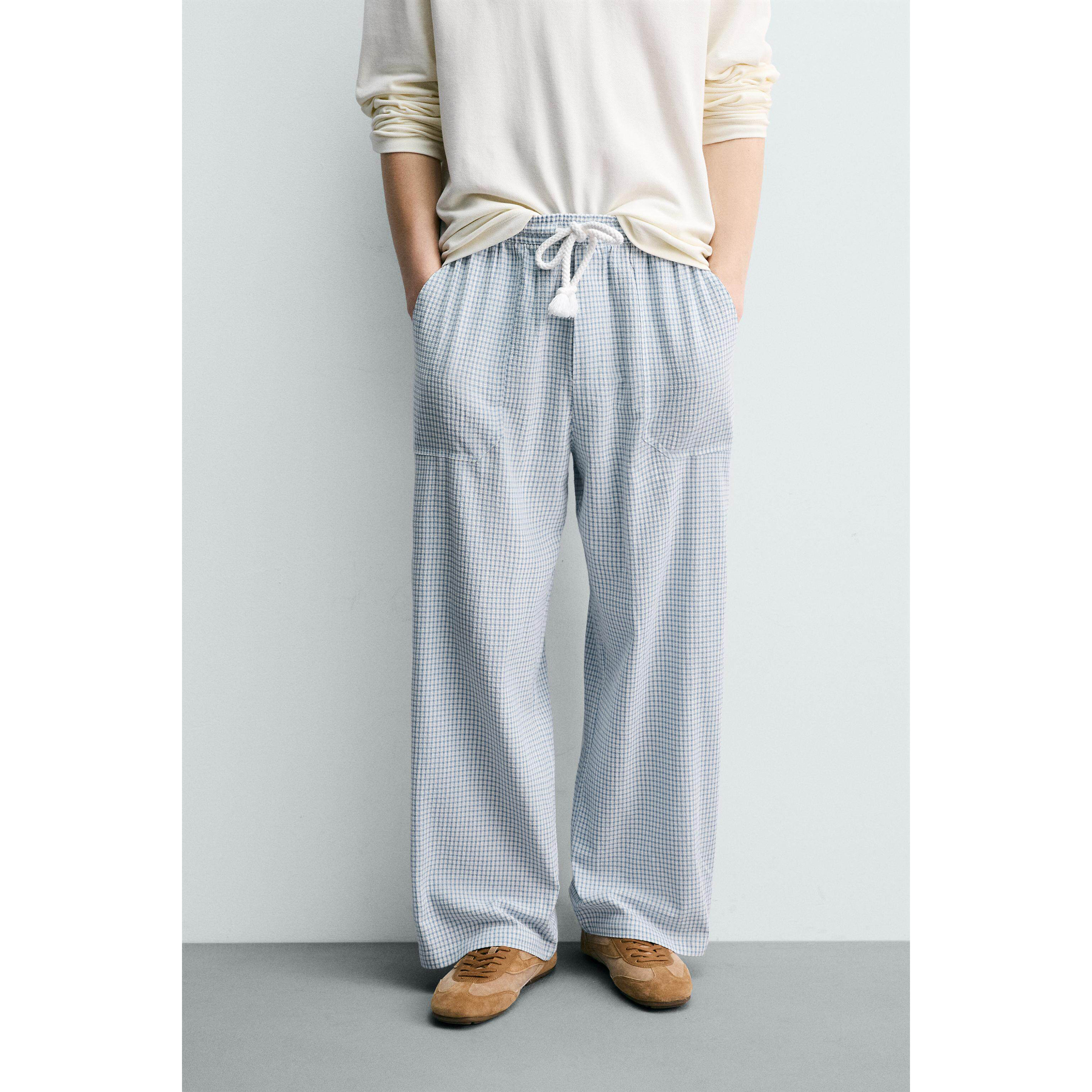 柜329!ZA 夏季新品 男装 棉质垂性抽绳阔腿宽松裤子 1437452 403
