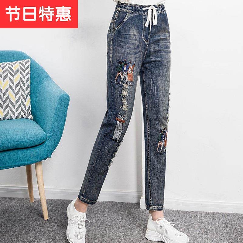 2019。f30几岁年轻妈妈穿的高腰弹力牛仔裤40中年45妇女装50百搭5|ruв категории Женская одежда, джинсы - от Buy2taobao.com для оказания профессиональной услуги покупки агента Taobao