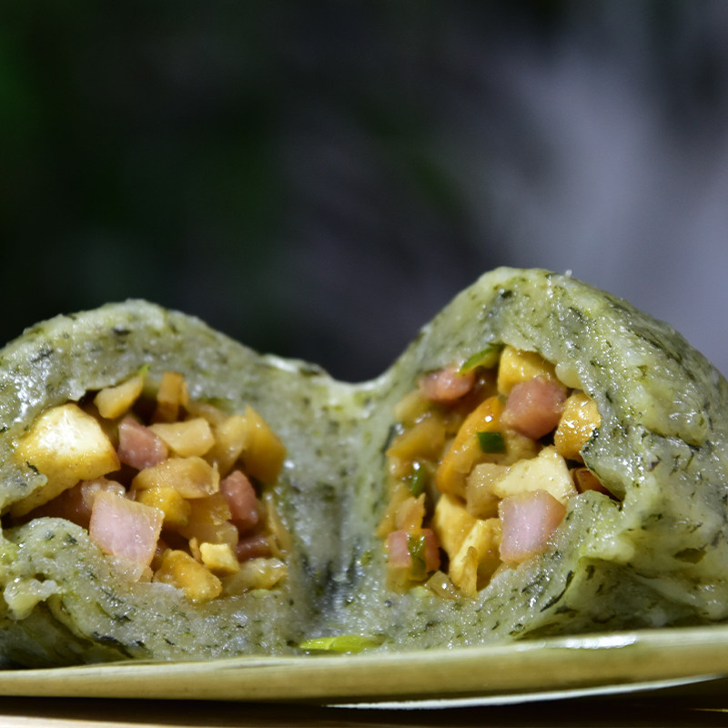 贵州传统美食特产清明毛香粑毕节蒿子火草粑粑水萩粑腊肉小吃美味