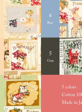 日本YUWA829872田园可爱cardsand欧式upholstery100印花布全棉