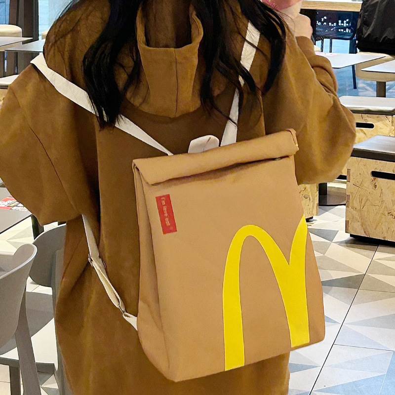 大容量麦当劳双肩背包2025新款小学生书包女童包包休闲旅行双肩包