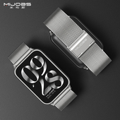 适用小米手环9Pro 8Pro表带红米手表6 4表带腕带米兰尼斯替换带编织手表带真皮连接器钢带金属磁吸表链卡扣