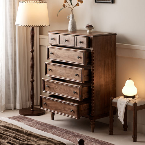 戴安娜黑胡桃木五斗柜